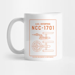 USS Enterprise NCC-1701 Schematic Mug